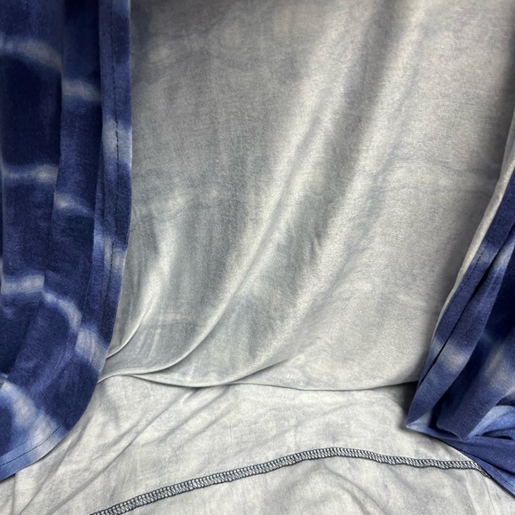 LOGO by Lori Goldstein SO SOFT Blue Tie-Dye Cardigan. - Picture 7 of 14